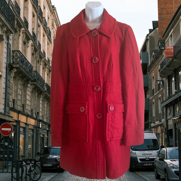 Anthropologie Tulle Wool Pea coat - Picture 4 of 4